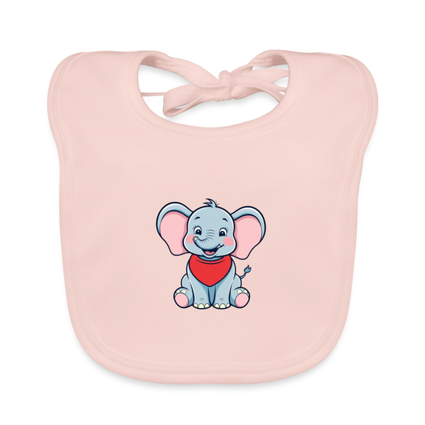 bavetta neonato con stampa elefante - rose