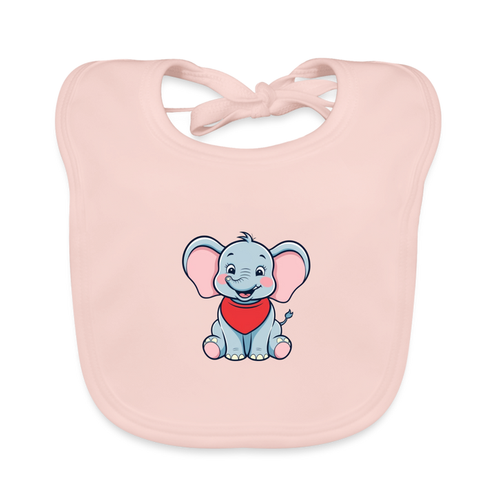 bavetta neonato con stampa elefante - rose