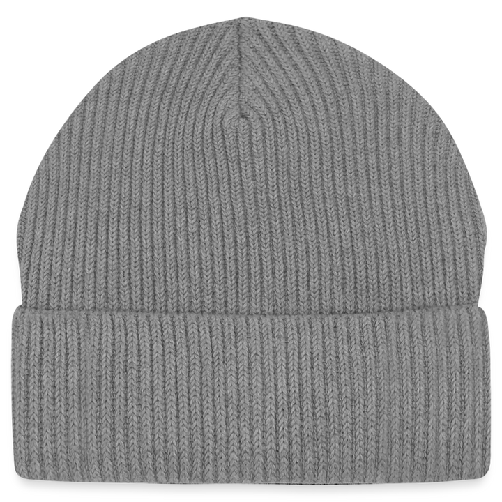 FISHERMAN BEANIE - berretto da pescatore in cotone organico - slub heather grey